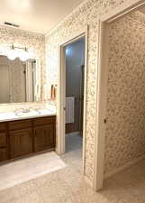Spacious kids bath with separate shower room, separate toilet room AND separate double-sink vanity--great for the famiily!