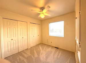 Office/Bedroom---you choose!  Two double-wide closets and ceiling fan