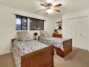 Boy's Bedroom (4th bdrm) with built-in Desk & Shelves!