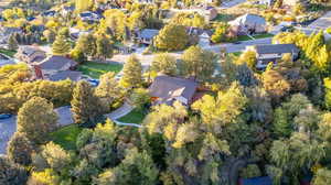 Aerial view of residential area