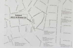 Lot Map / Showing .53 acre Lot location in culdesac.