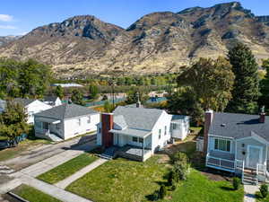 Mountain view featuring nearby suburban area