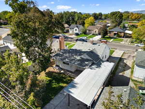 Aerial view of residential area