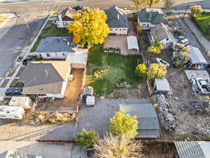 Aerial view of residential area