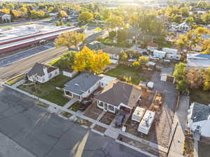 Aerial view of residential area