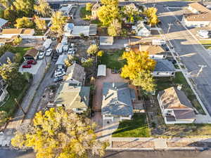 Aerial view of residential area