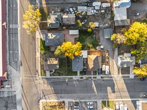 Aerial view of residential area