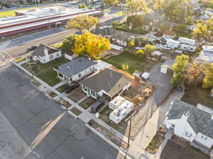 Aerial view of residential area