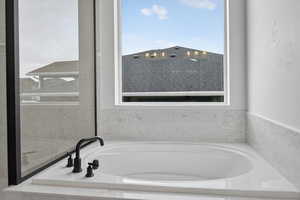 Bathroom with a garden tub