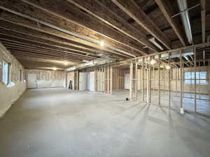 View of below grade area