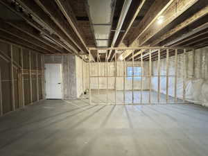 View of below grade area