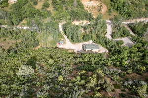 Aerial view of property's location facing east. North Fork Rd is along the top of the photo.