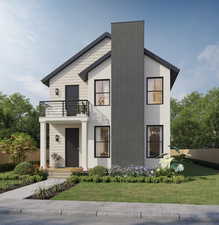 Contemporary house with a balcony