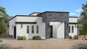 Rendering shows actual color of exterior