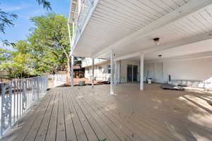 View of wooden terrace
