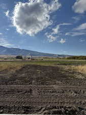 View of mountain background with rural landscape