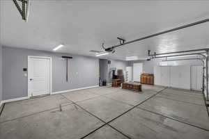 Garage with baseboards