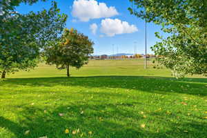 View of yard featuring a mountain view