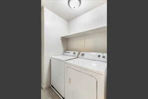 Laundry near bedrooms