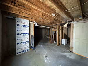 View of unfinished below grade area