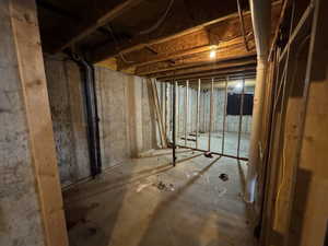 View of unfinished below grade area