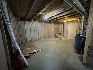 View of unfinished below grade area