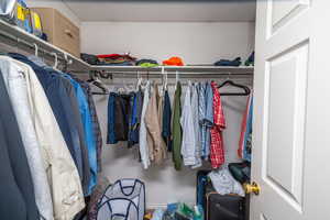 View of walk in closet