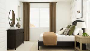 Bedroom featuring carpet floors