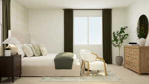 Bedroom featuring carpet flooring