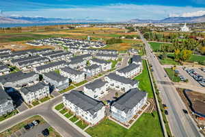 Aerial view of a mountainous background