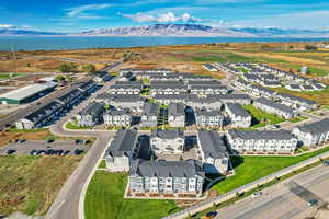 View of property location with a water and mountain view