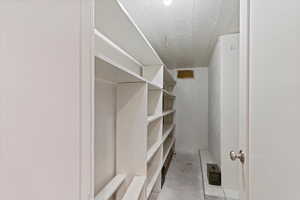View of walk in closet
