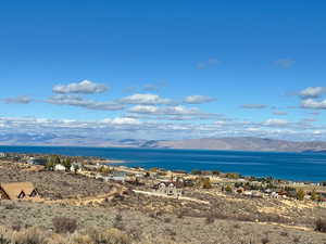 Water view featuring a mountainous background
