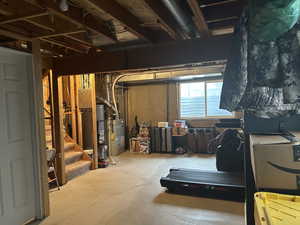 Below grade area with gas water heater