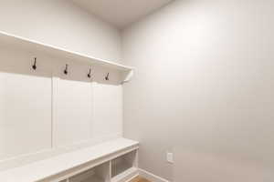 Mudroom with baseboards