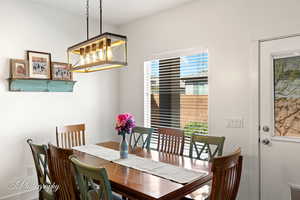 View of dining space