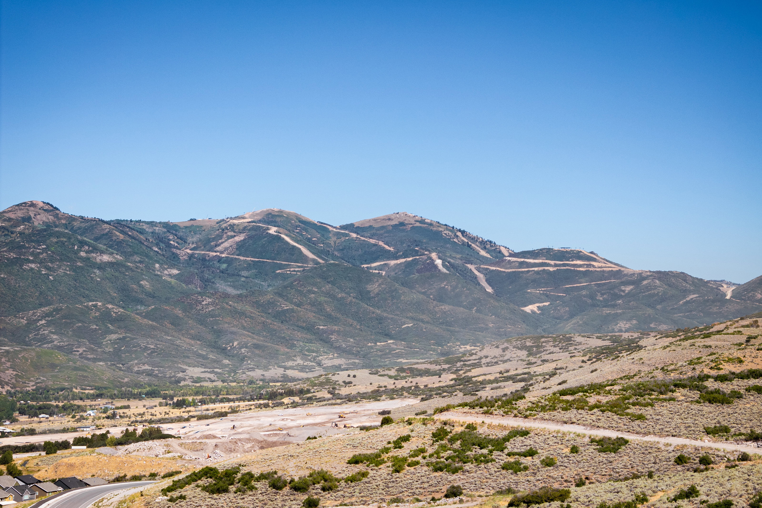 View of mountain background