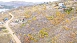 Bird's eye view of a mountain backdrop