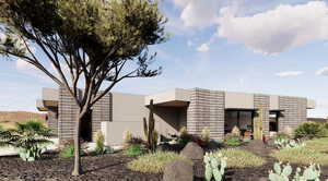 Rear view of house with stucco siding