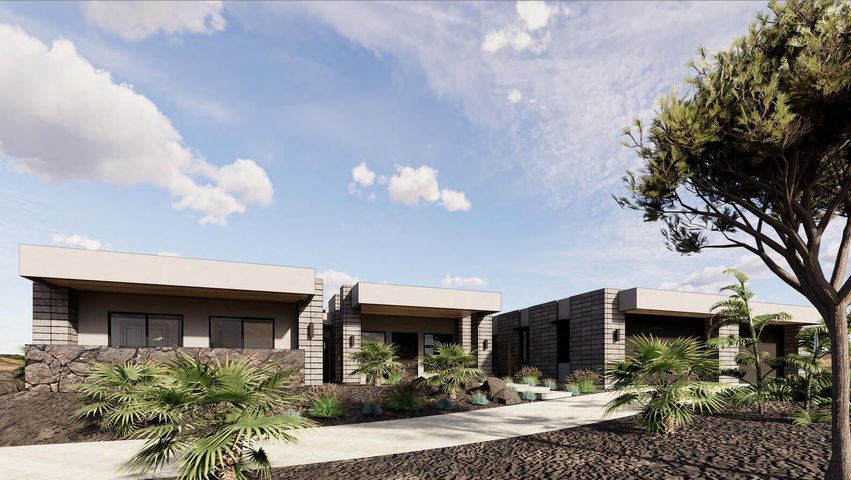 Contemporary house featuring stucco siding