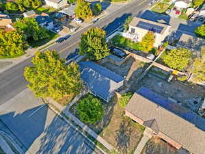 Aerial view of residential area