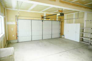 2-car garage with a door opener