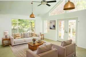 Virtually staged sunroom