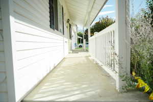 View of front porch