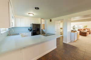 View of kitchen and family room