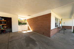 View of covered patio