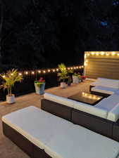 View of patio with outdoor lounge area