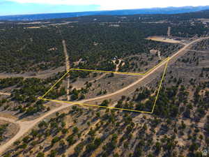 View of rural area with property boundaries highlighted