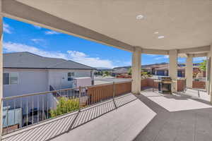 View of patio / terrace featuring a residential view and area for grilling