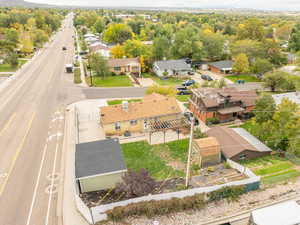Aerial view of residential area